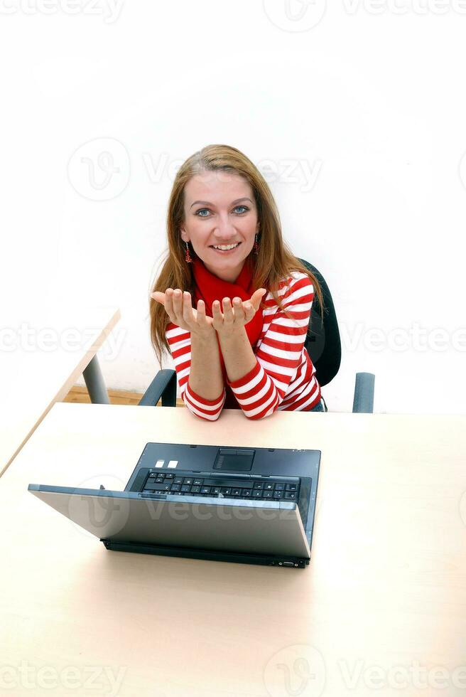 businesswoman in red... photo