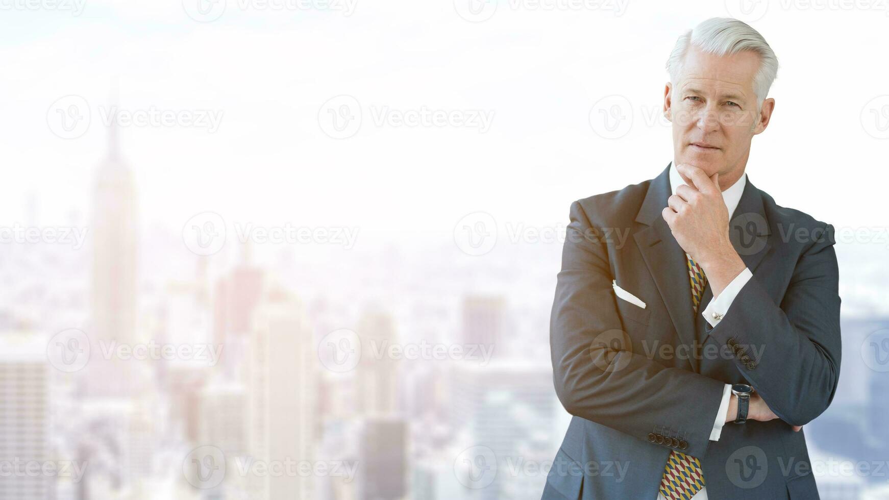 Portrait of senior businessman photo