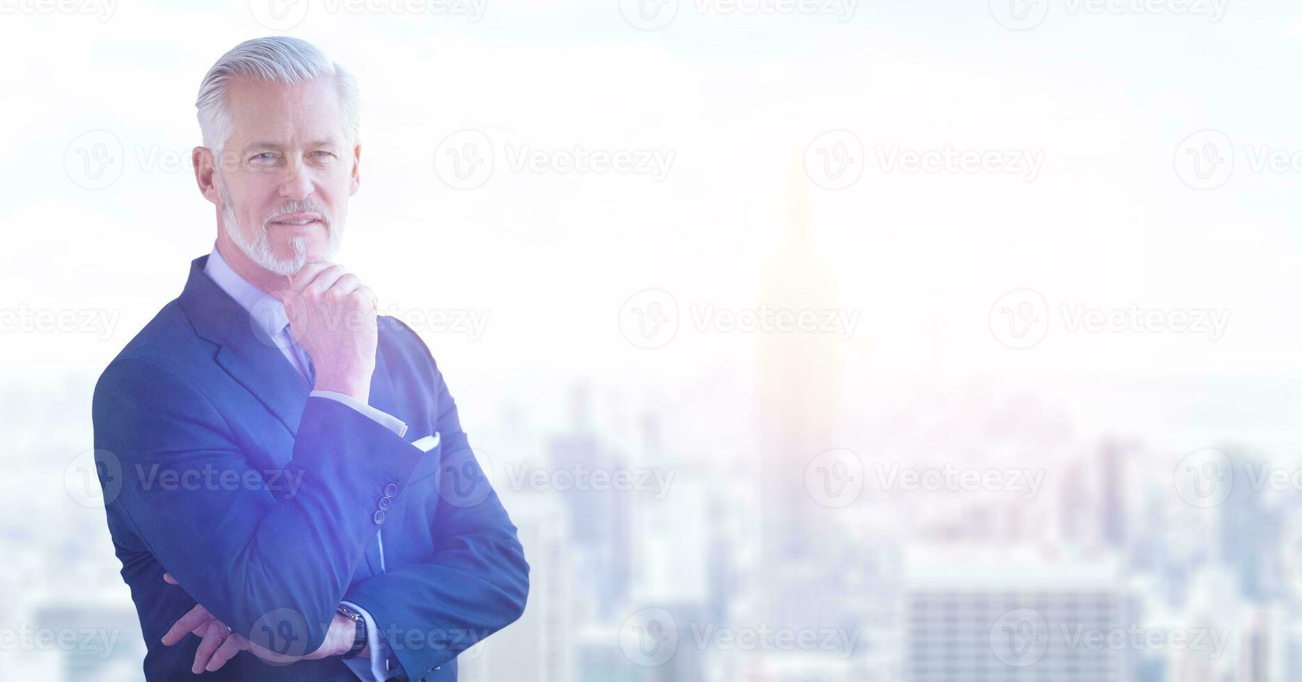 Portrait of senior businessman photo