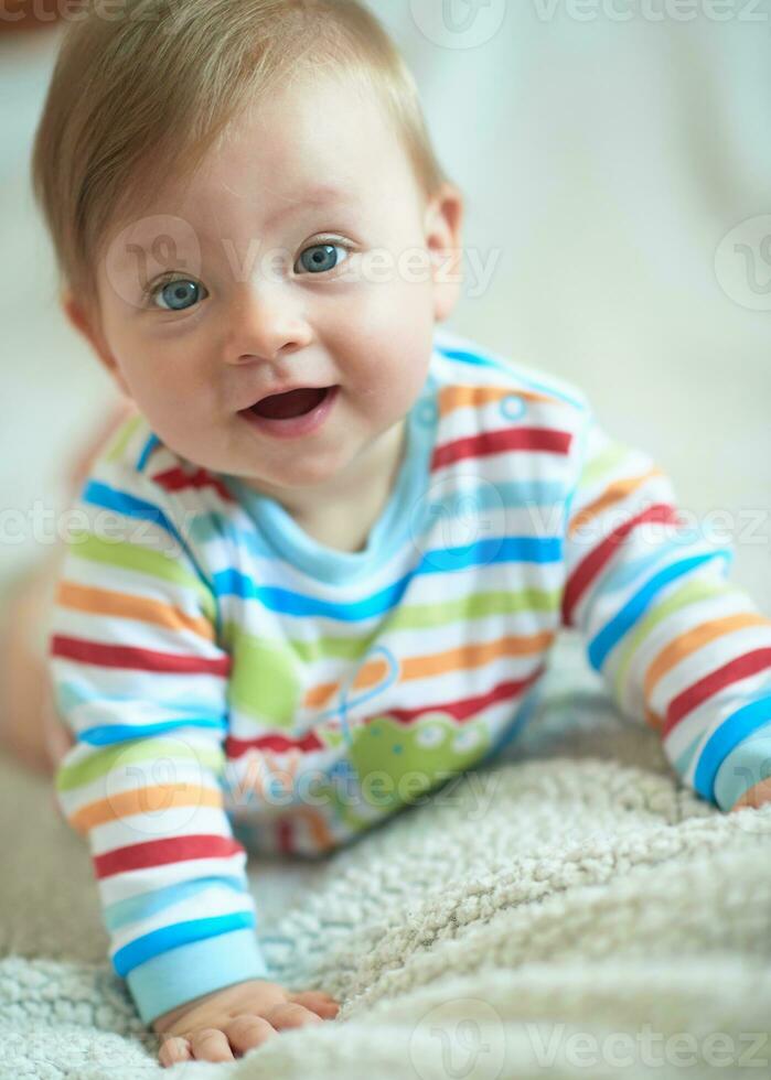 cute  little  newborn baby smilling photo