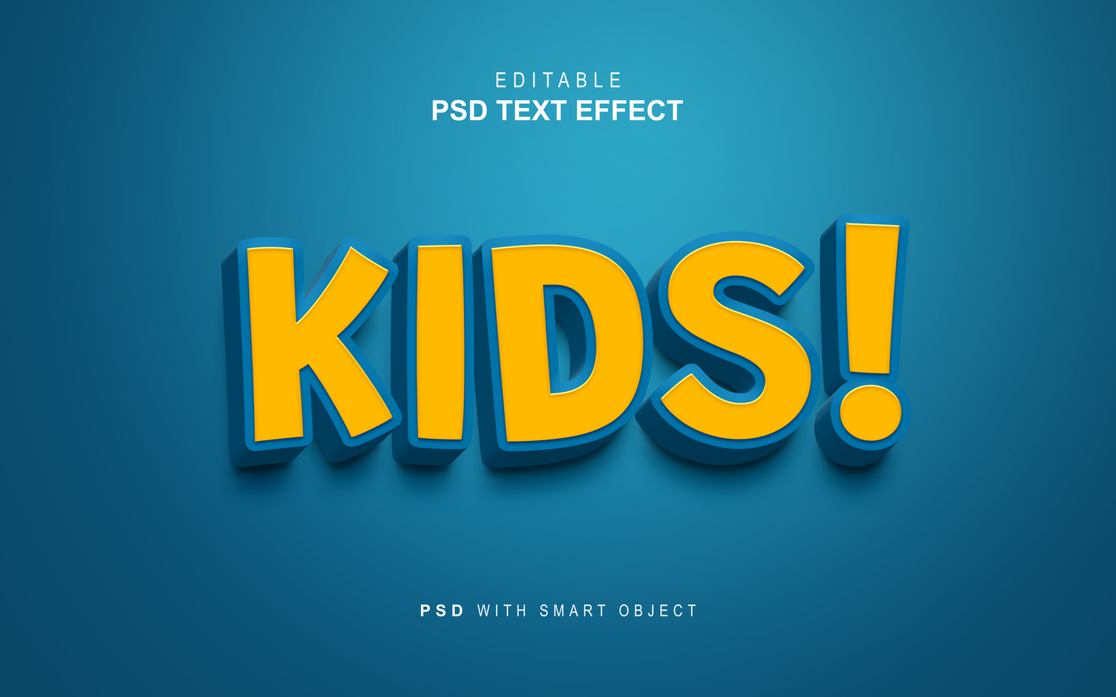 3D-teksteffect voor kinderen psd
