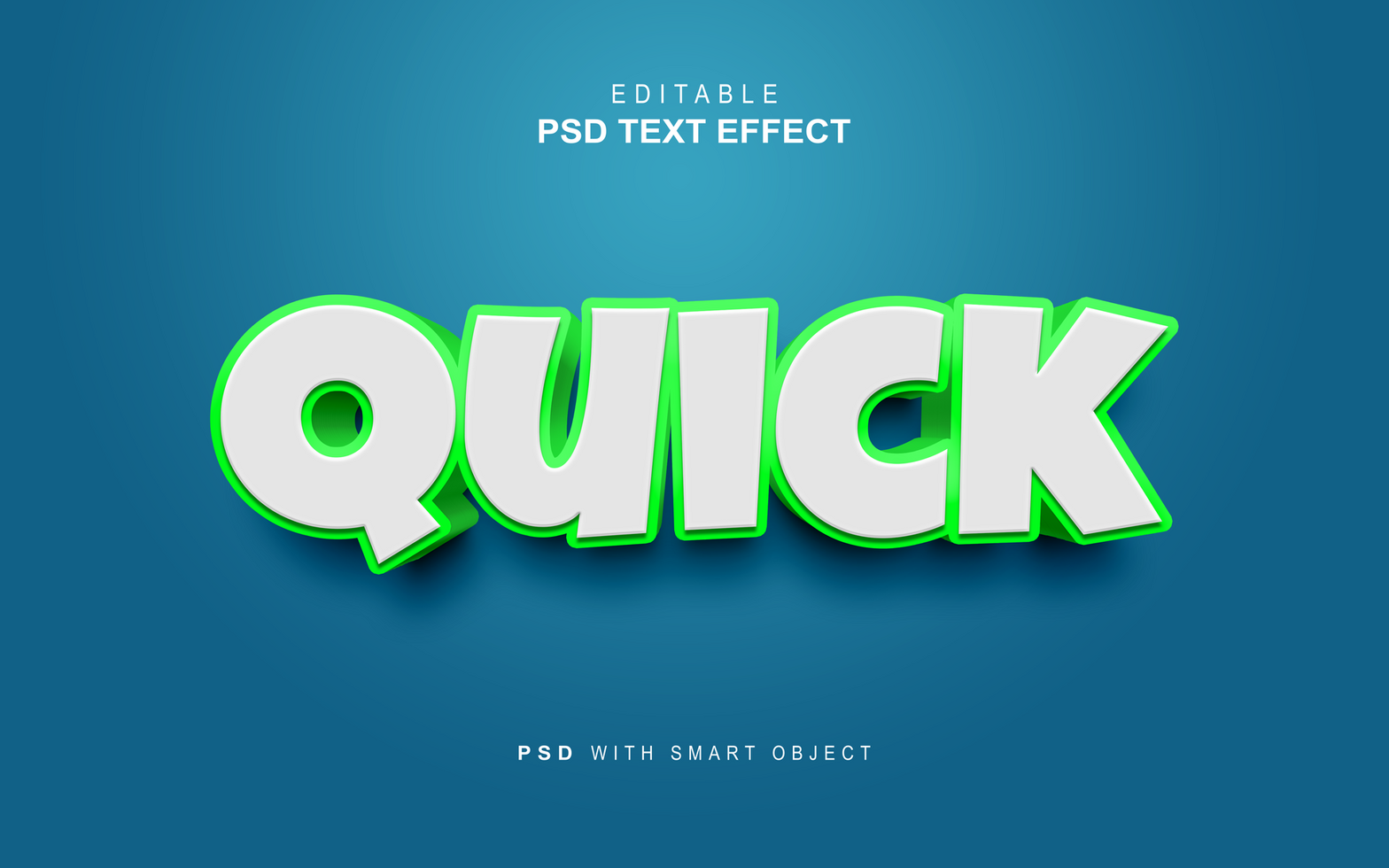 Editable Quick Text Effect psd