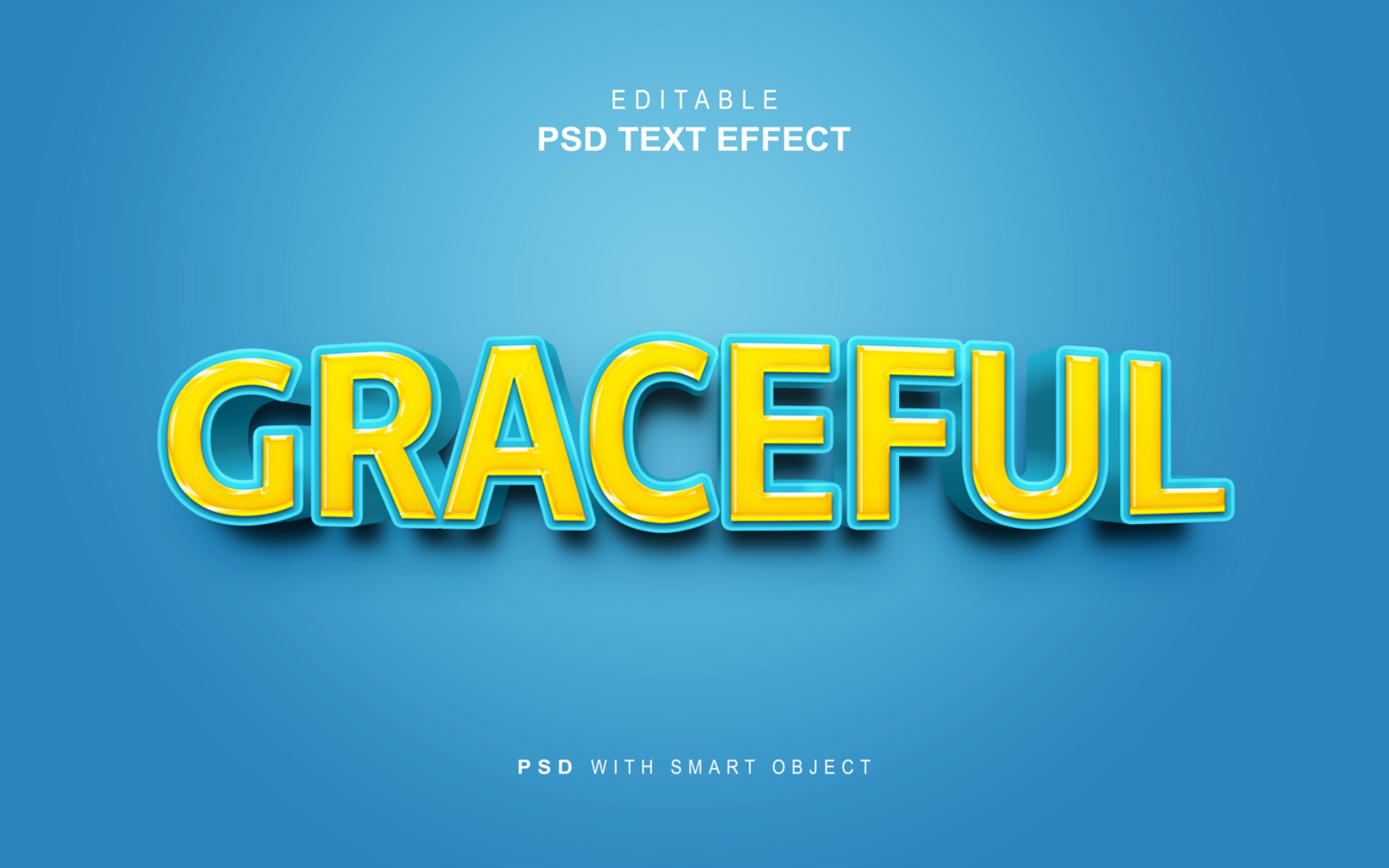 Editable Graceful Text Effect psd