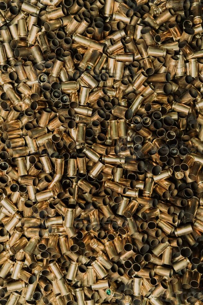 Empty spent ammunition casings in the box photo