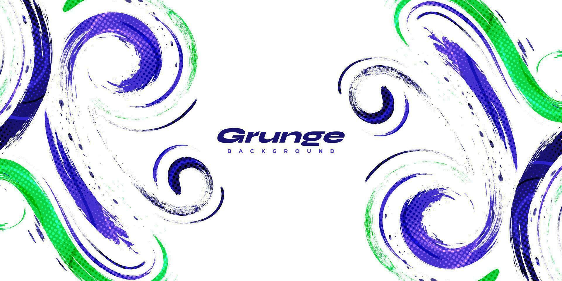 azul y verde cepillo antecedentes con trama de semitonos efecto aislado en blanco antecedentes. deporte antecedentes con grunge estilo. rasguño y textura elementos para diseño vector