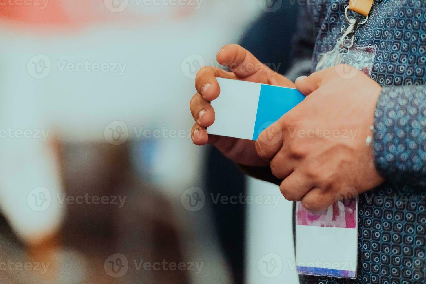 Businessmen Exchange Business Cards photo