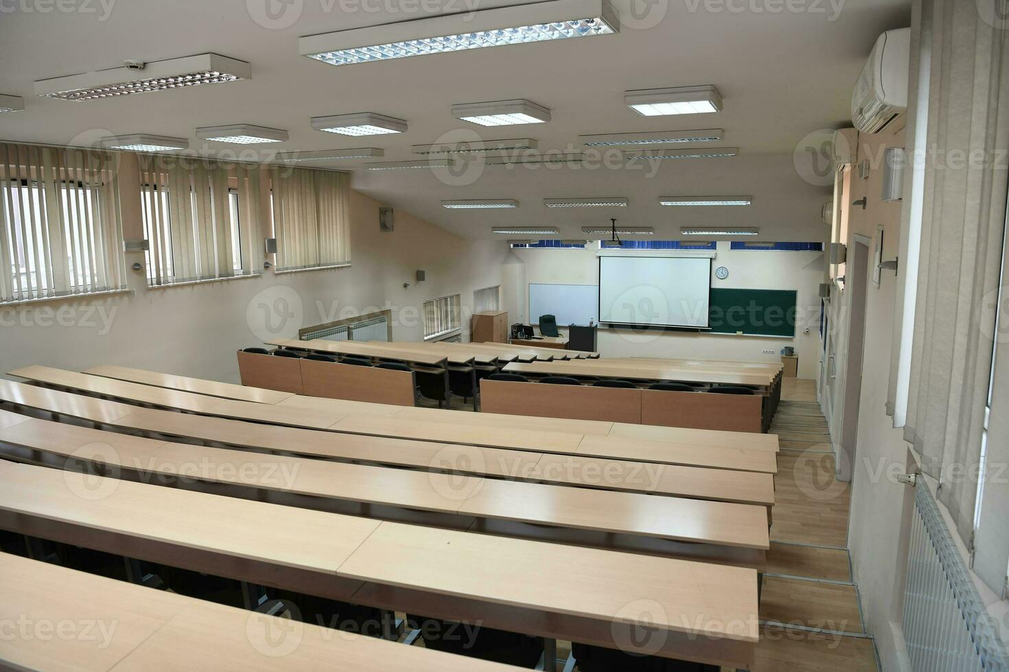 empty classroom view photo