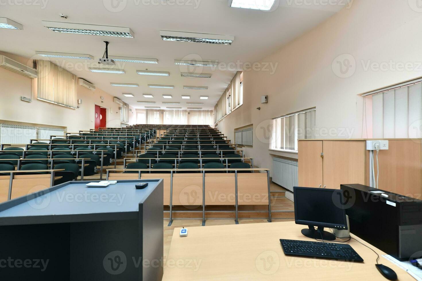 empty classroom view photo
