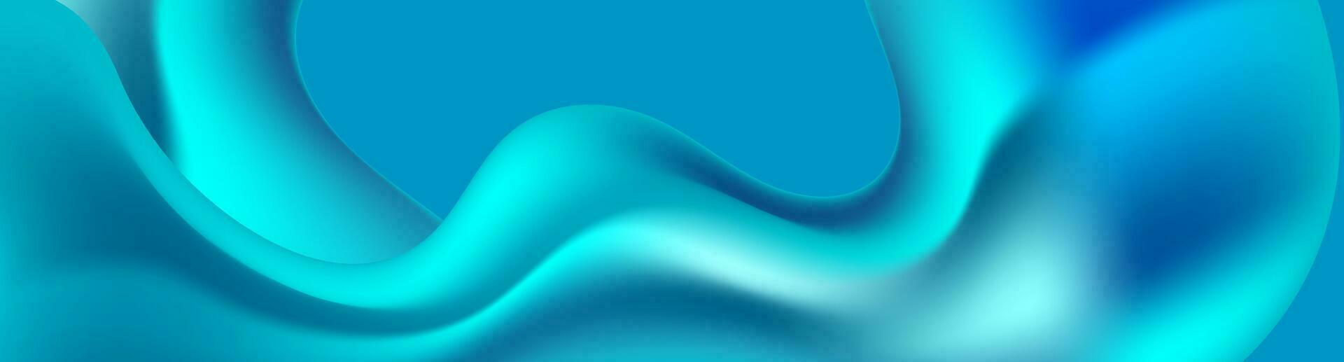 Abstract bright blue liquid waves futuristic background vector