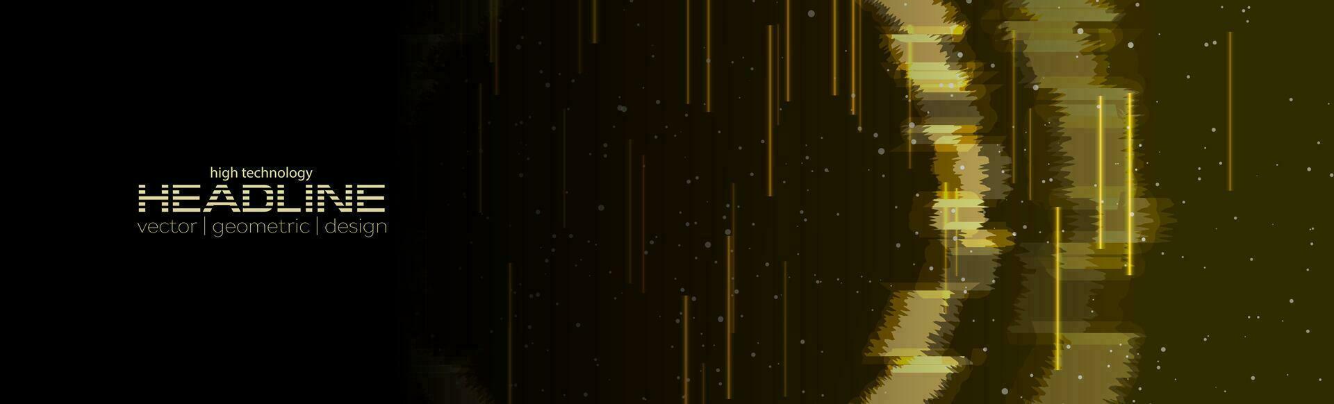 Yellow laser neon futuristic abstract background vector