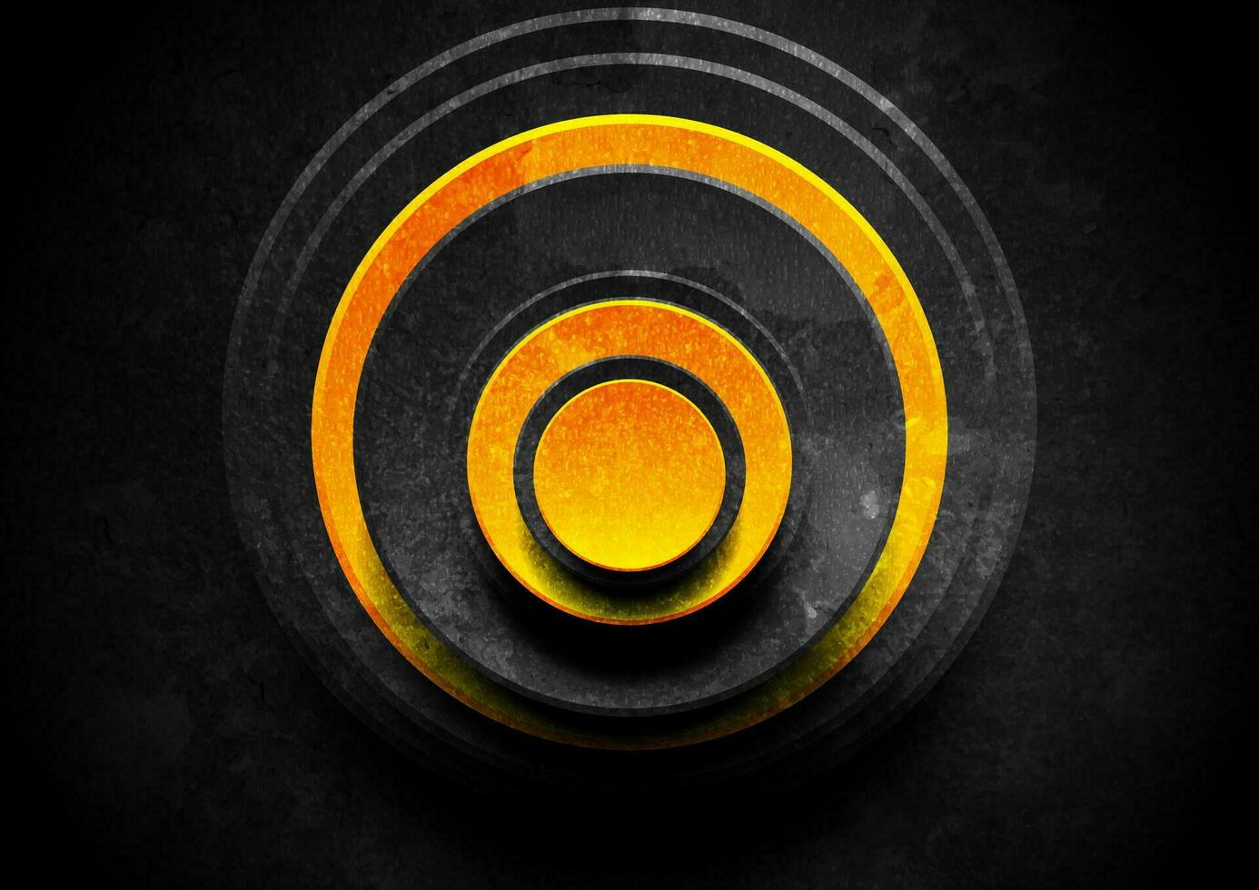 Grunge retro tech abstract background with circles vector