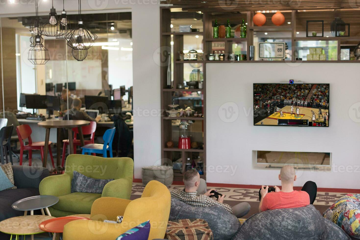 startup Office Workers Playing video console games photo