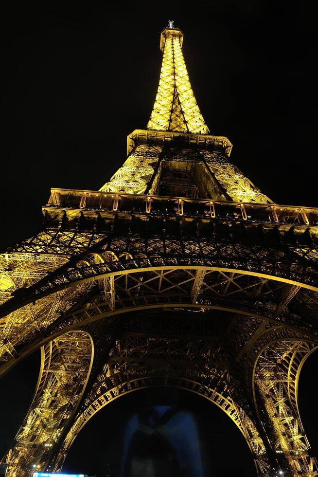 eiffet tower in paris at night photo