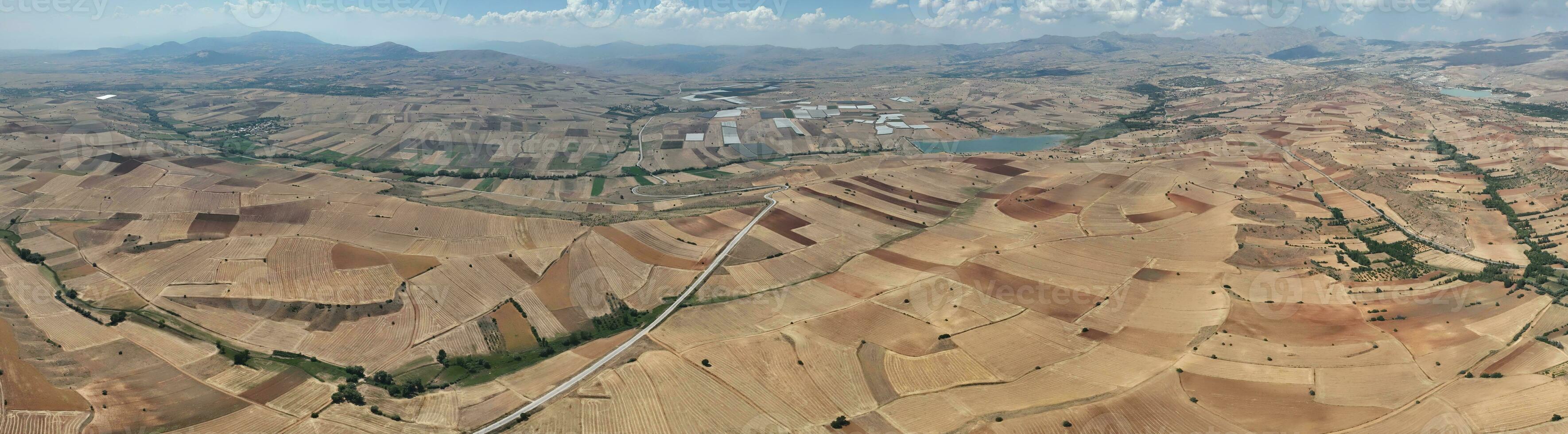 Farm fields Background Texture 4 K Aerial View 4K Turkey Antalya photo