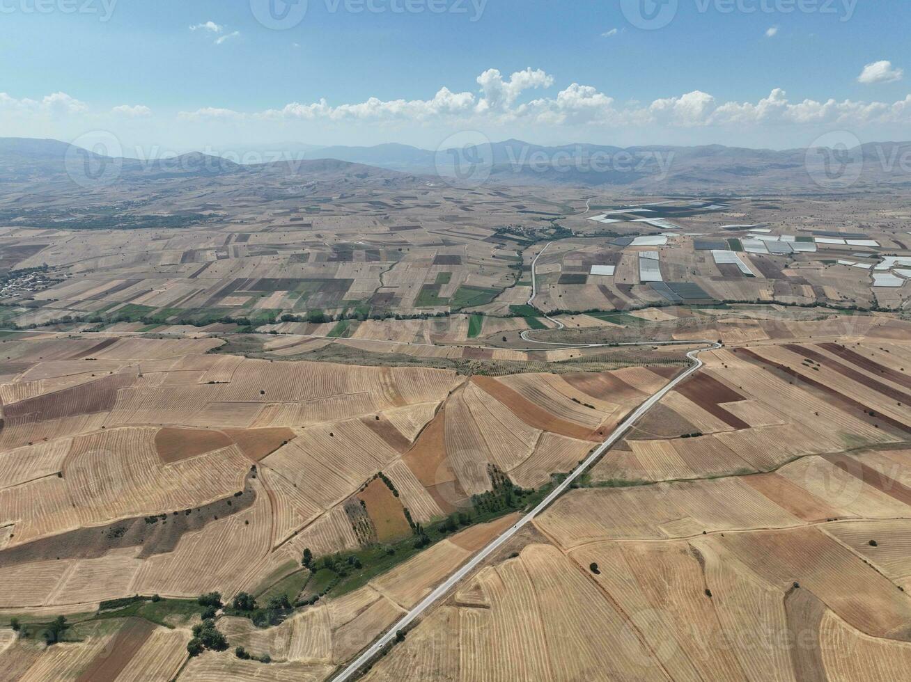 Farm fields Background Texture 4 K Aerial View 4K Turkey Antalya photo