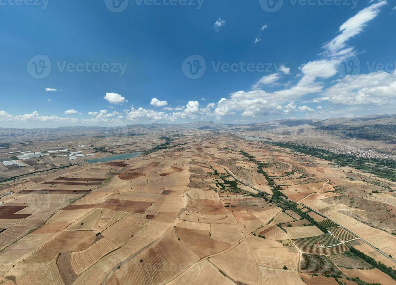 Farm fields Background Texture 4 K Aerial View 4K Turkey Antalya photo