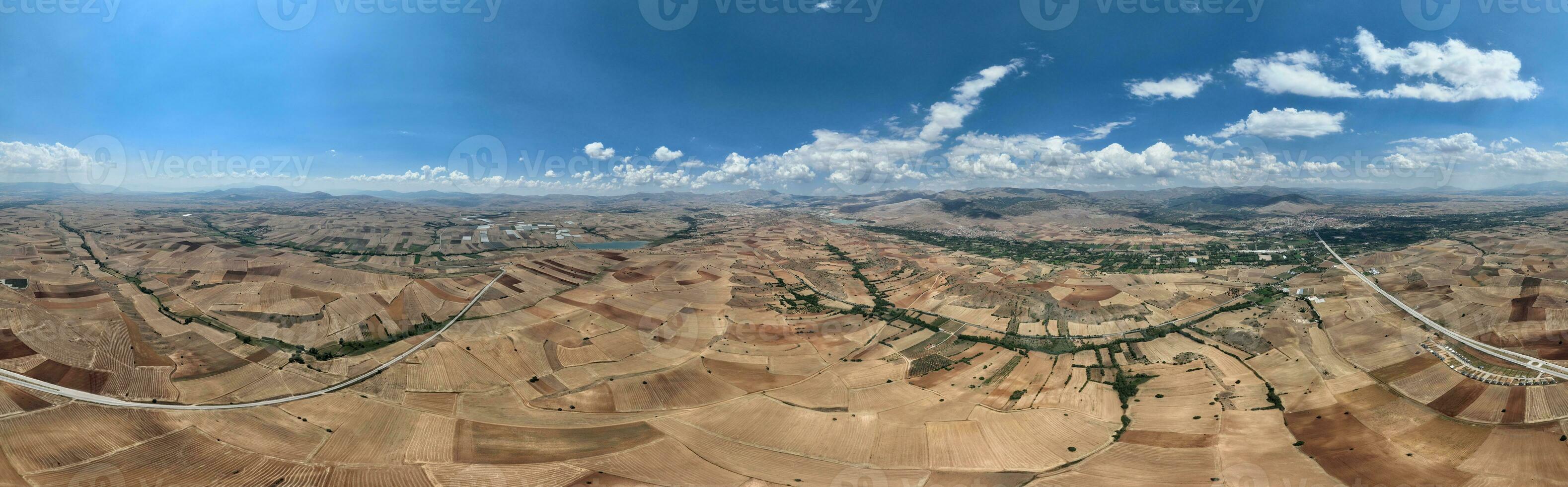 Farm fields Background Texture 4 K Aerial View 4K Turkey Antalya photo