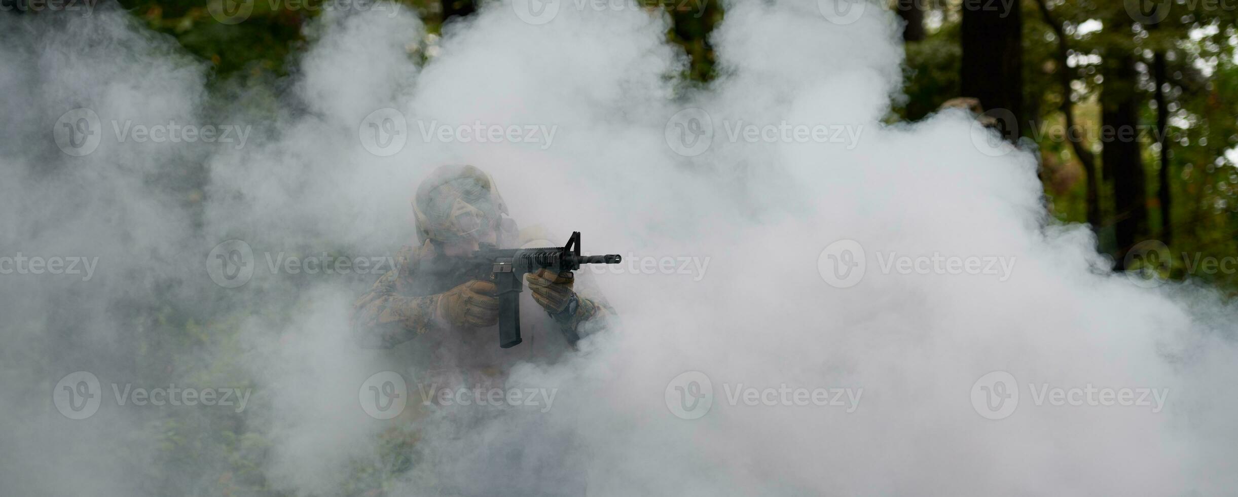 soldier in action photo