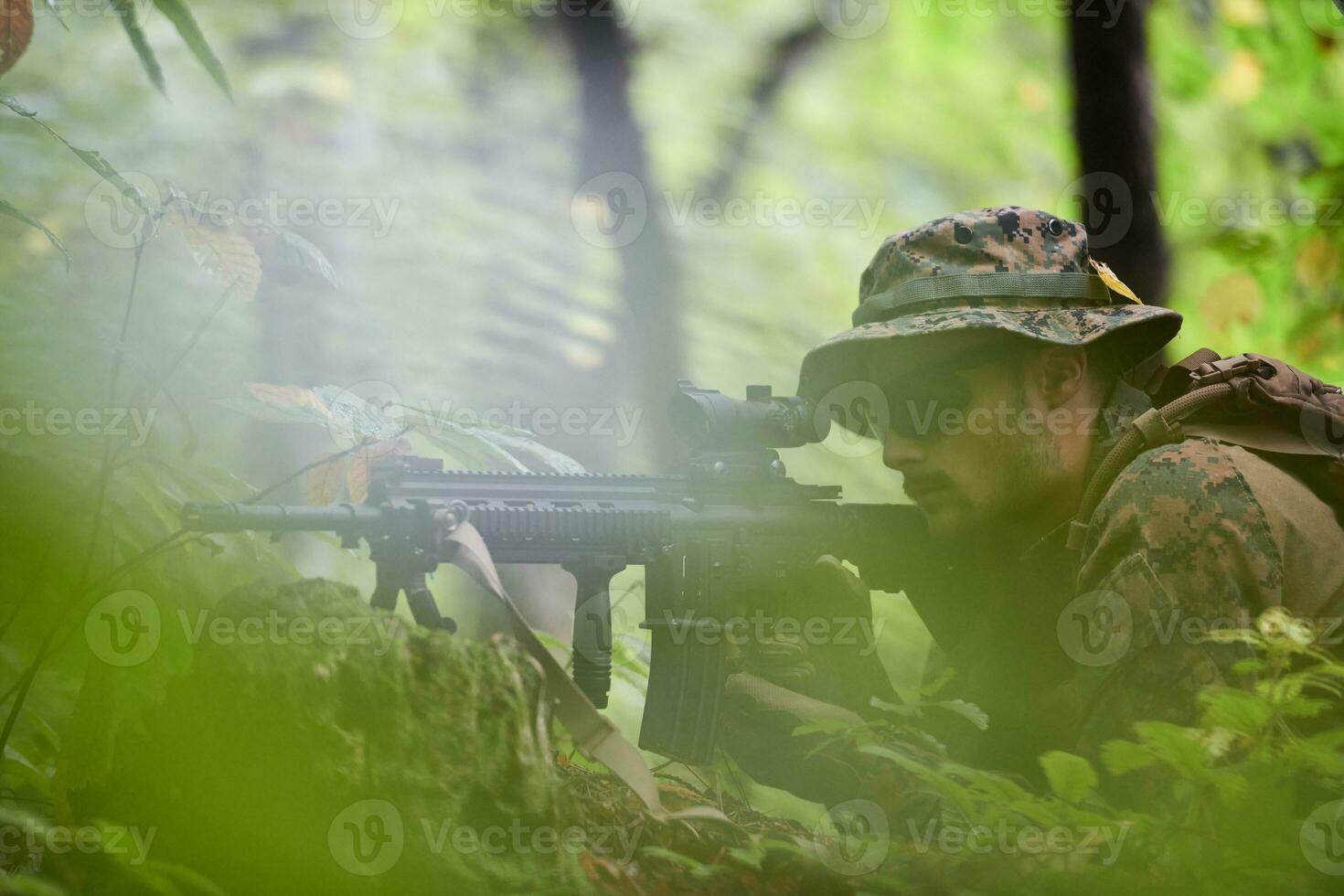 soldier in action photo