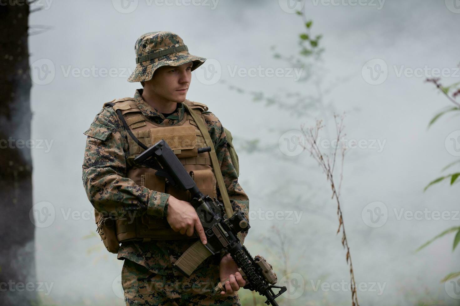 Soldier in a mission photo