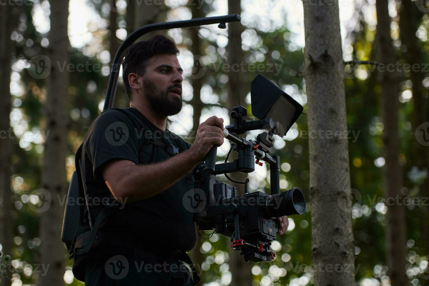 Videographer Taking Action Shoot of Soldiers in Action photo