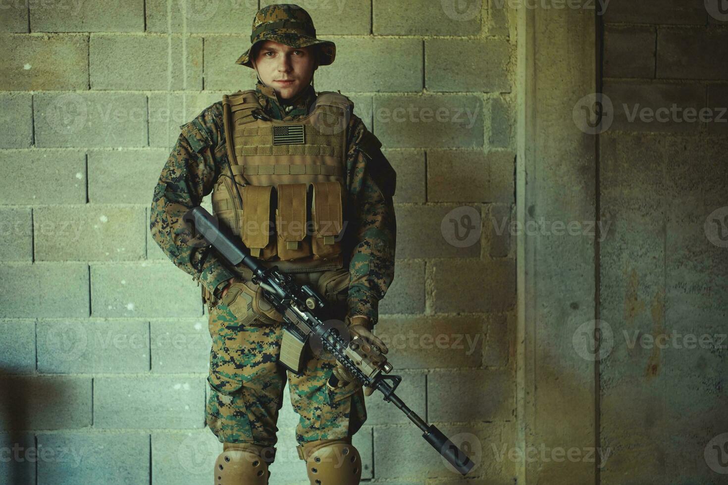 Soldier in a mission photo