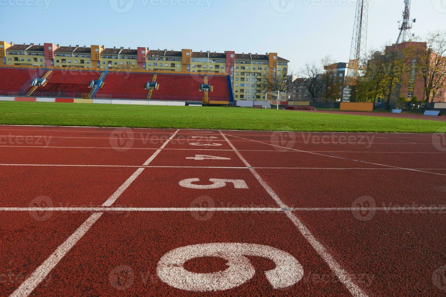 vista de la pista de atletismo foto