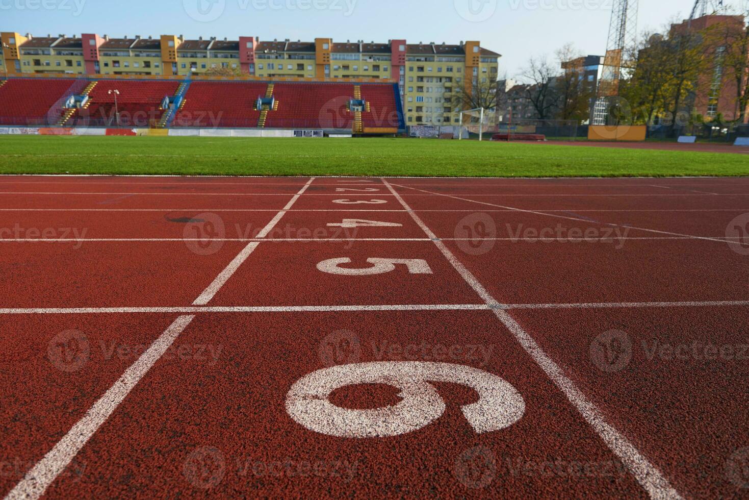 vista de la pista de atletismo foto