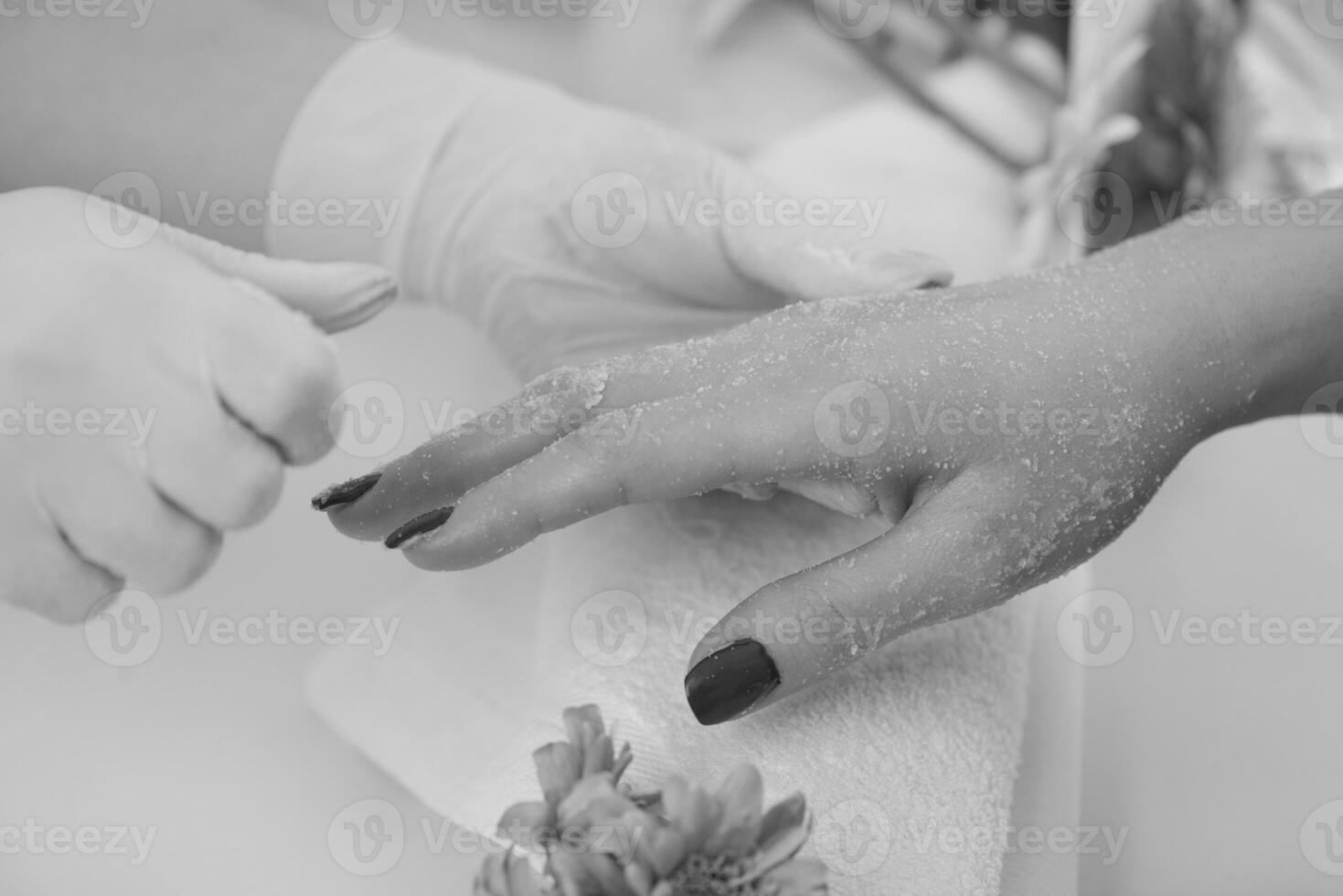 Woman hands receiving a manicure photo