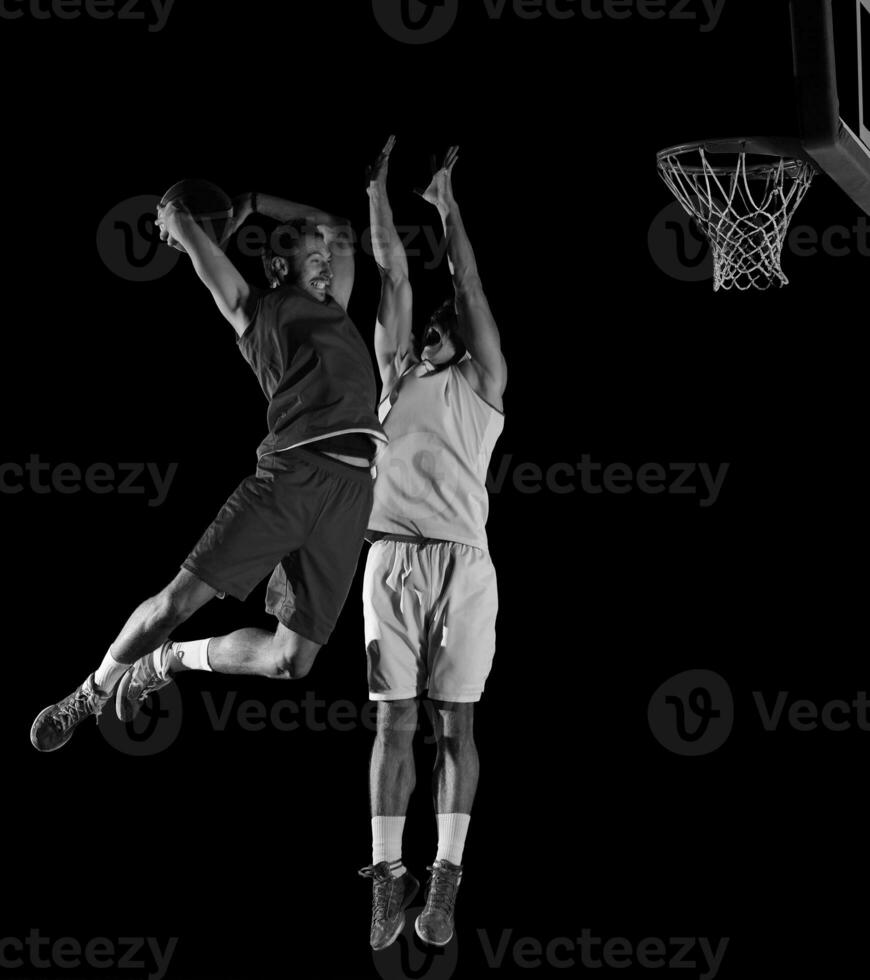 jugador de baloncesto en acción foto