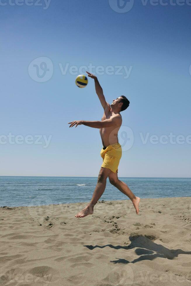 male beach volleyball game player photo