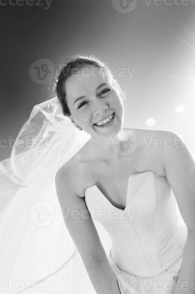 beautiful bride outdoor photo