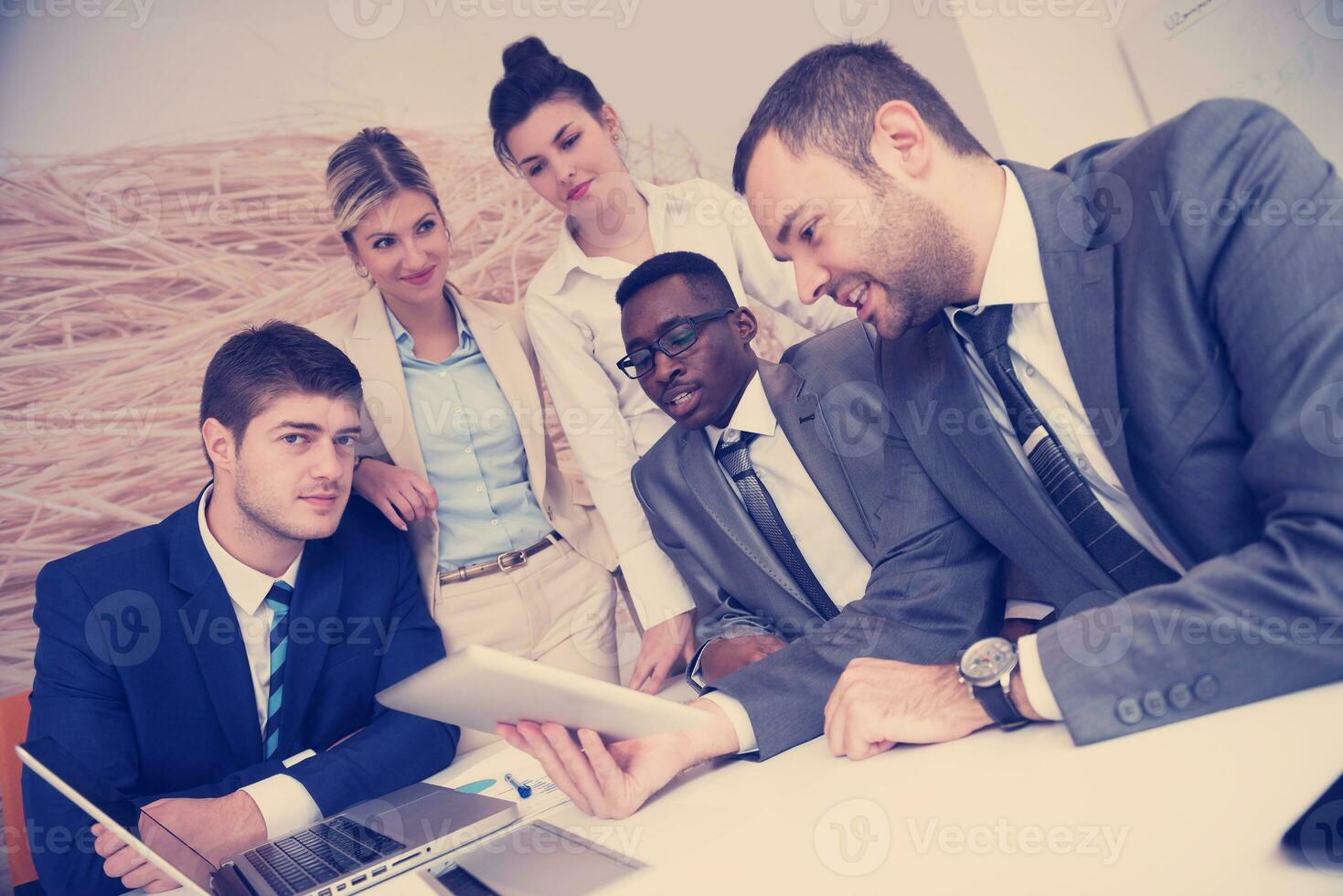 business people group at office photo