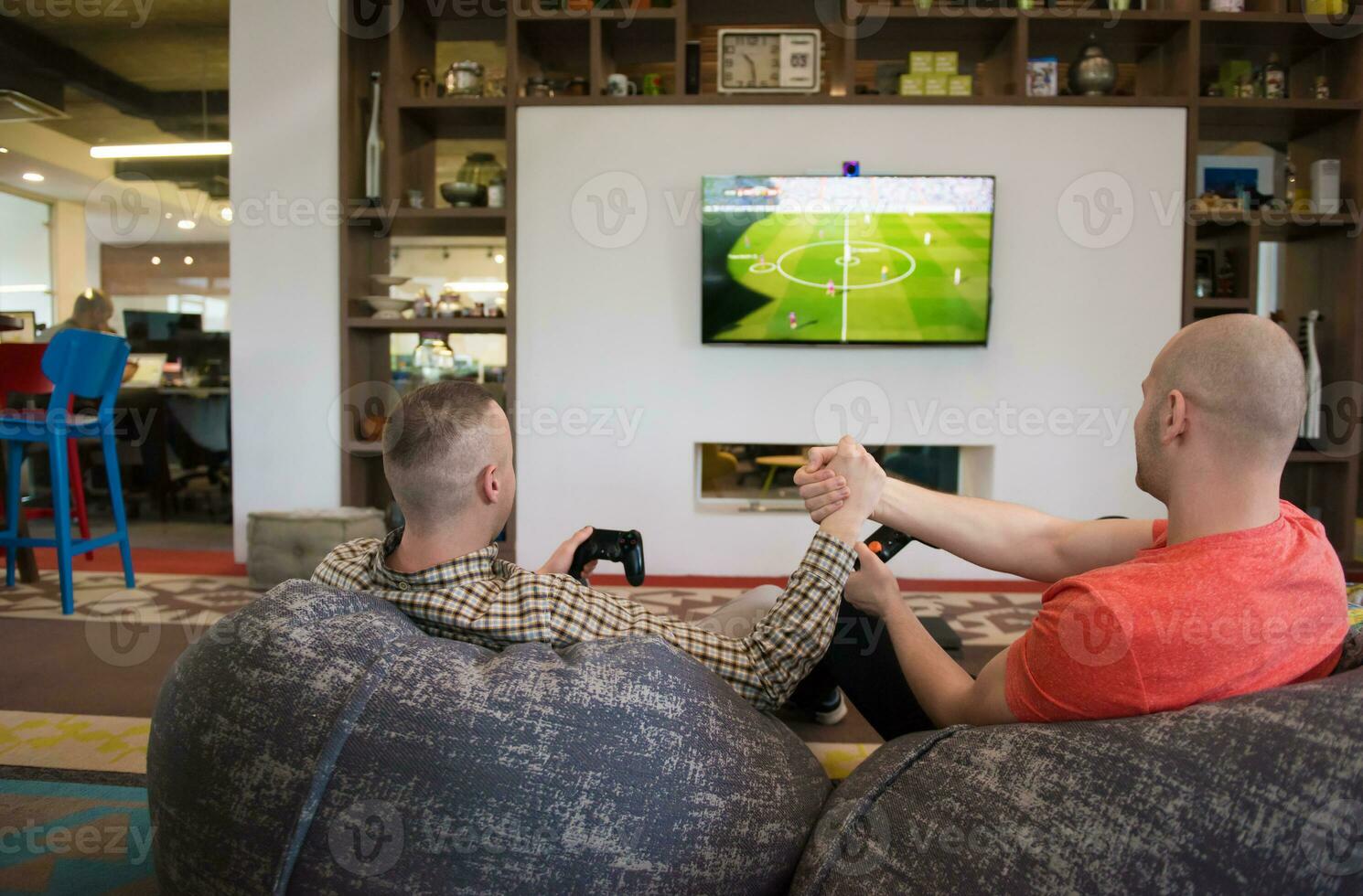 startup Office Workers Playing computer games photo