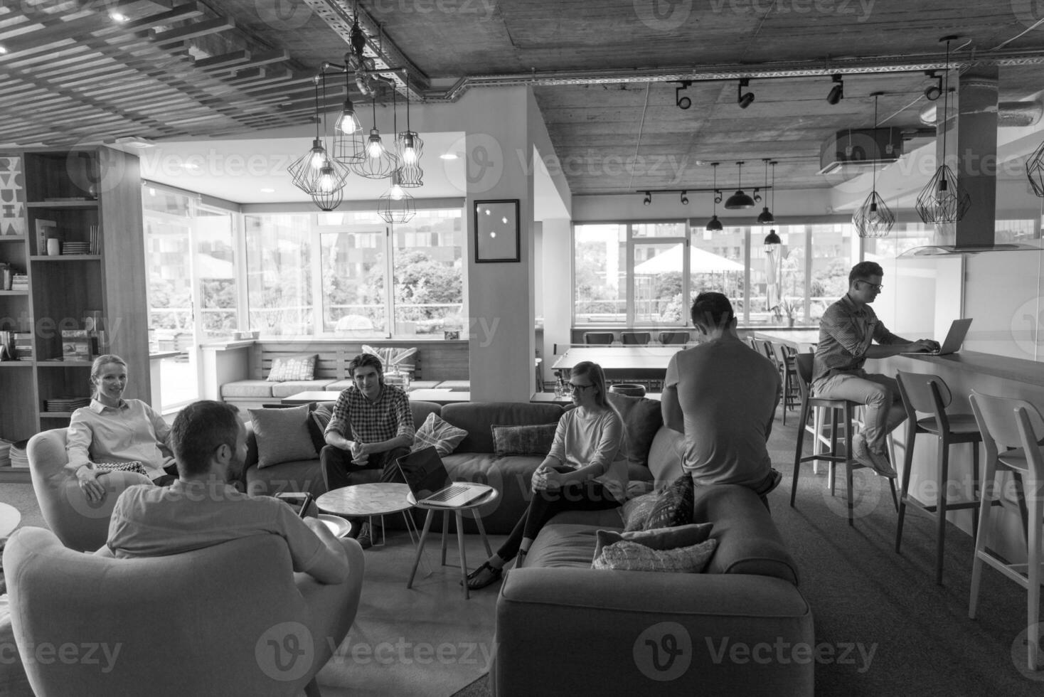 team meeting and brainstorming photo