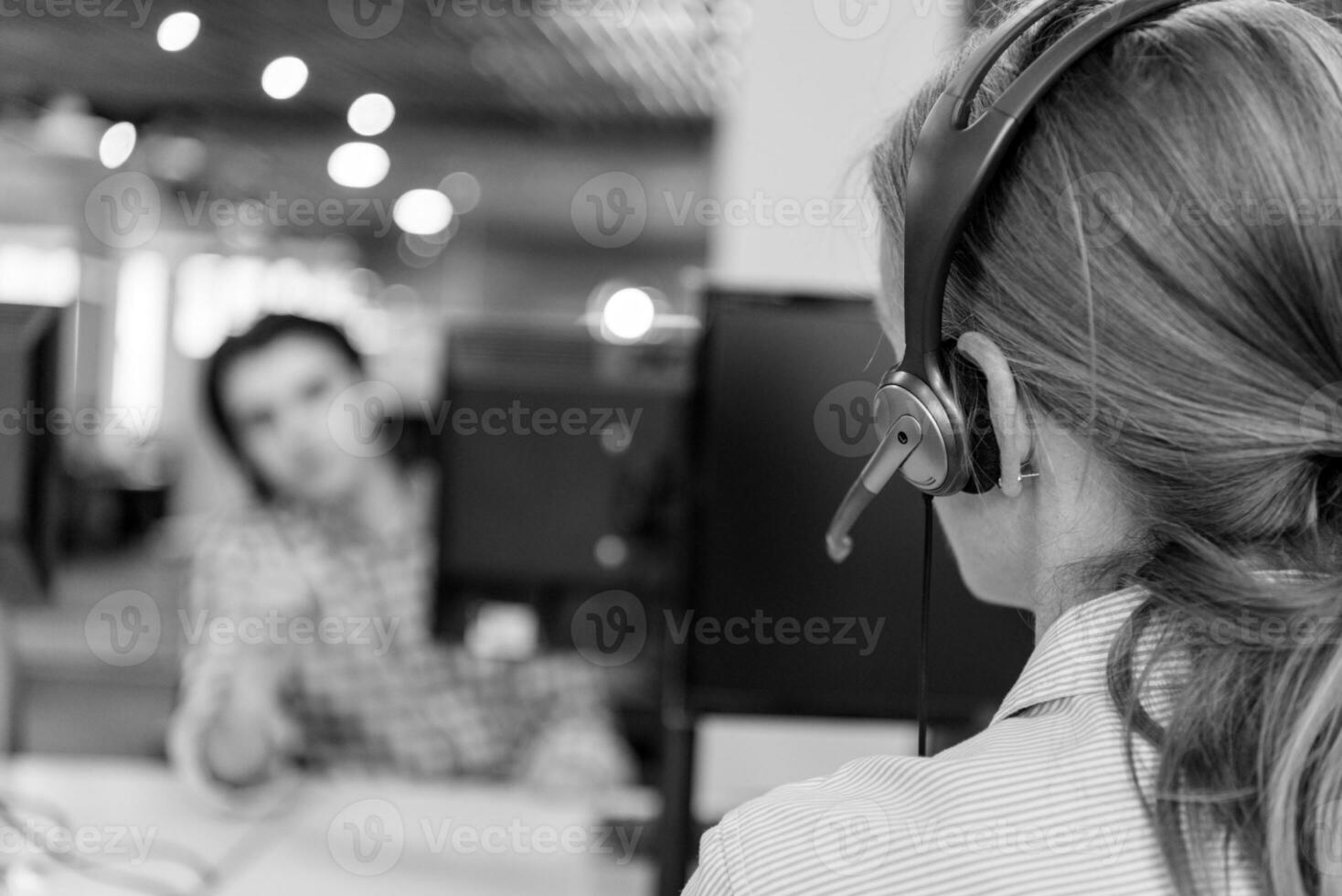 female support phone operator photo