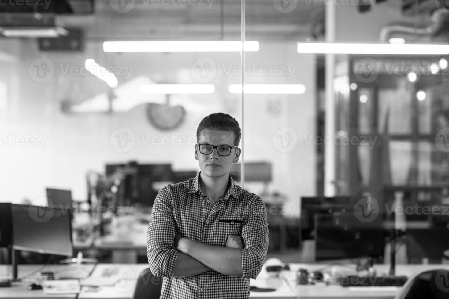 business man at modern  office photo