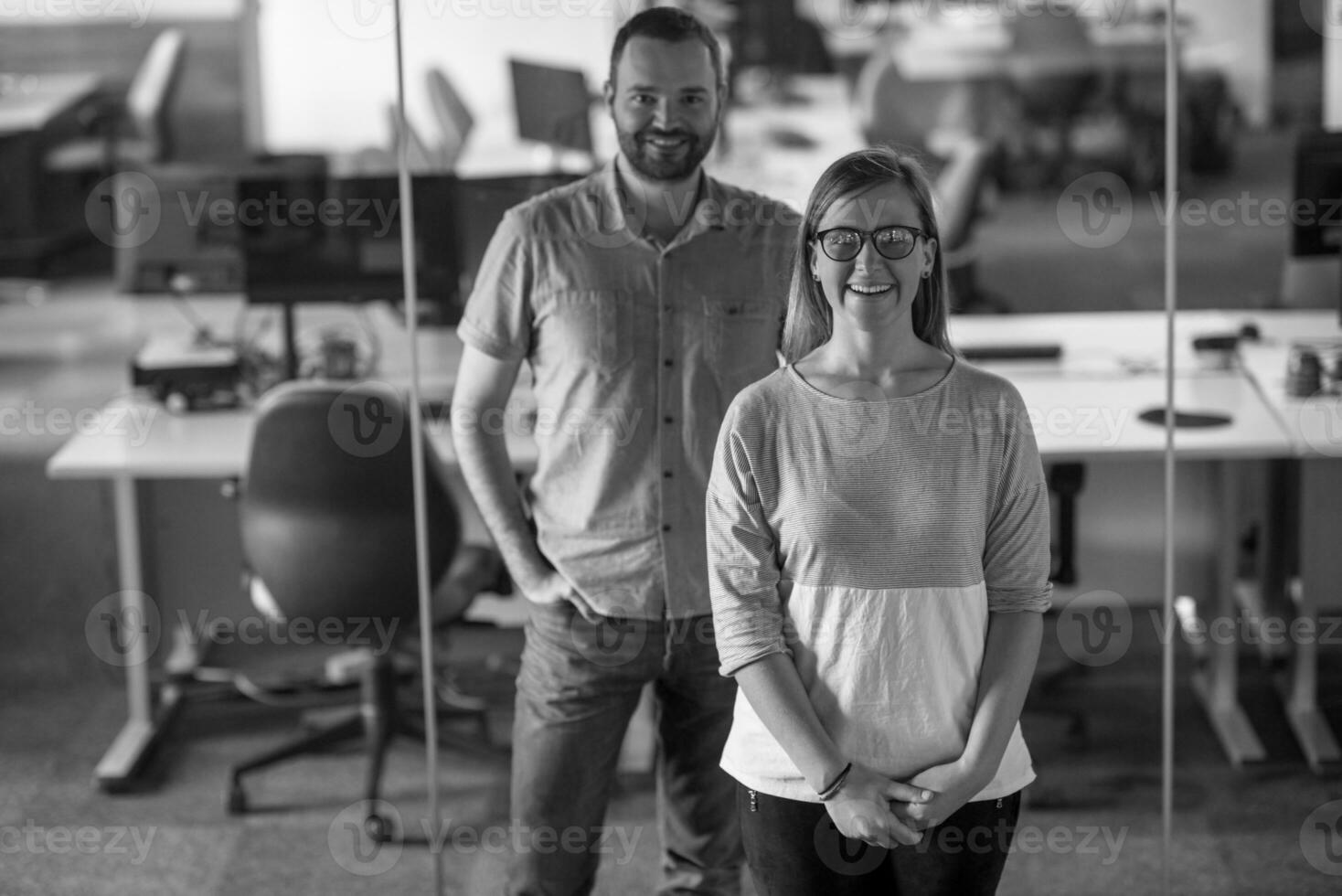 business couple at office photo