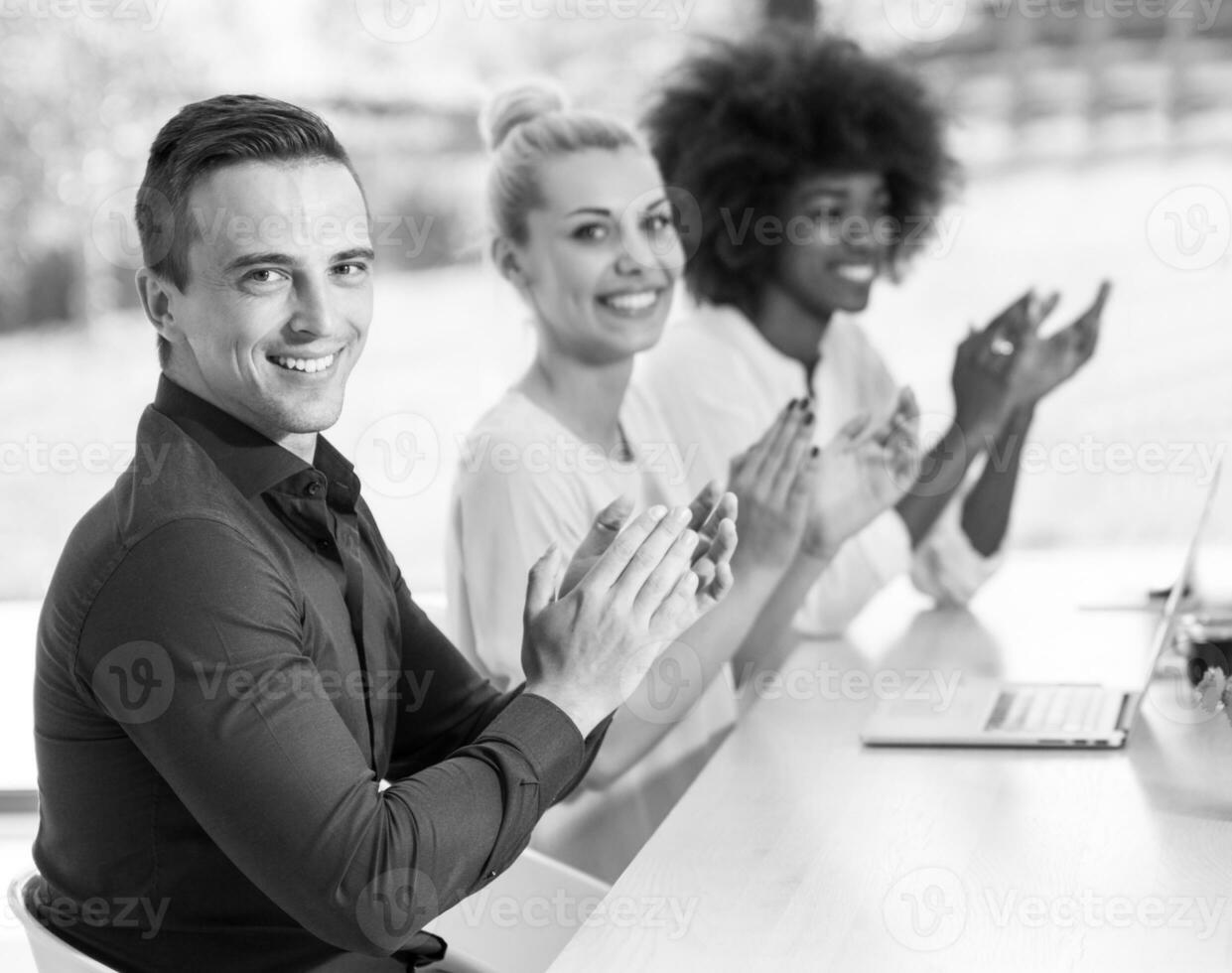 Young team at work photo