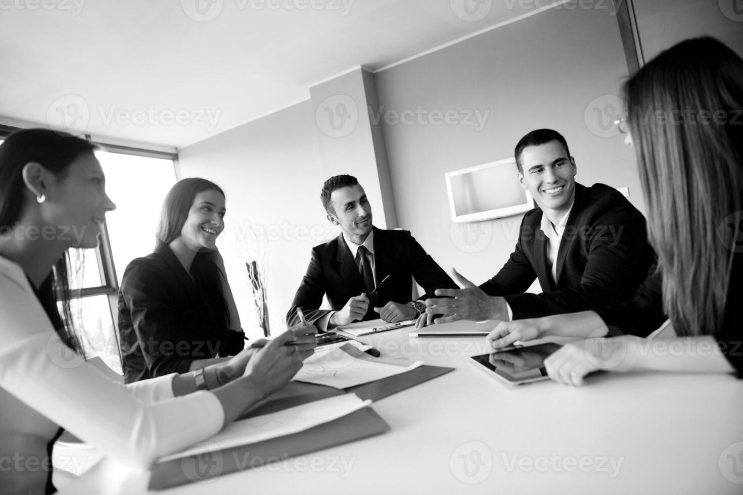 business people group in a meeting at office photo