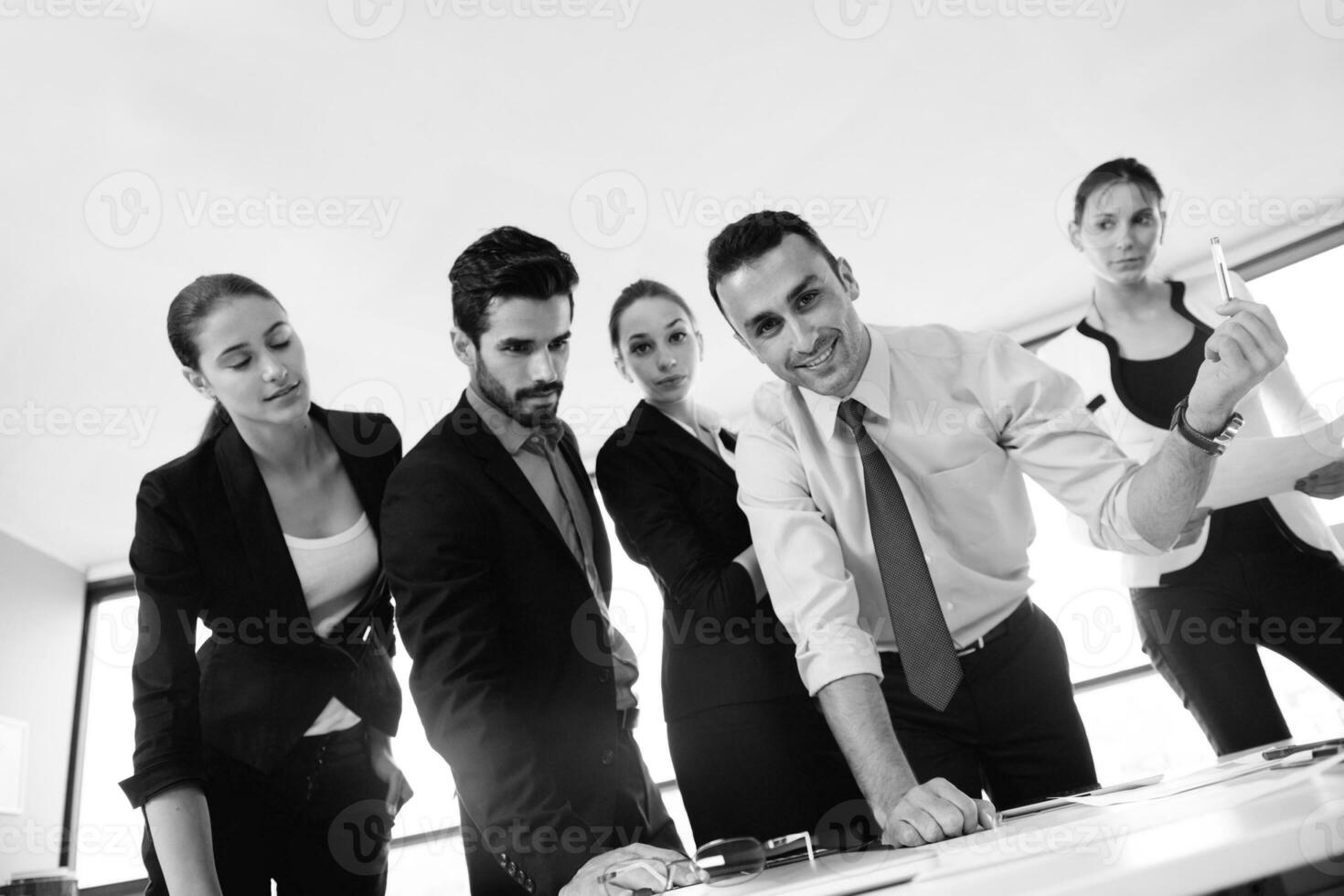 business people in a meeting at office photo