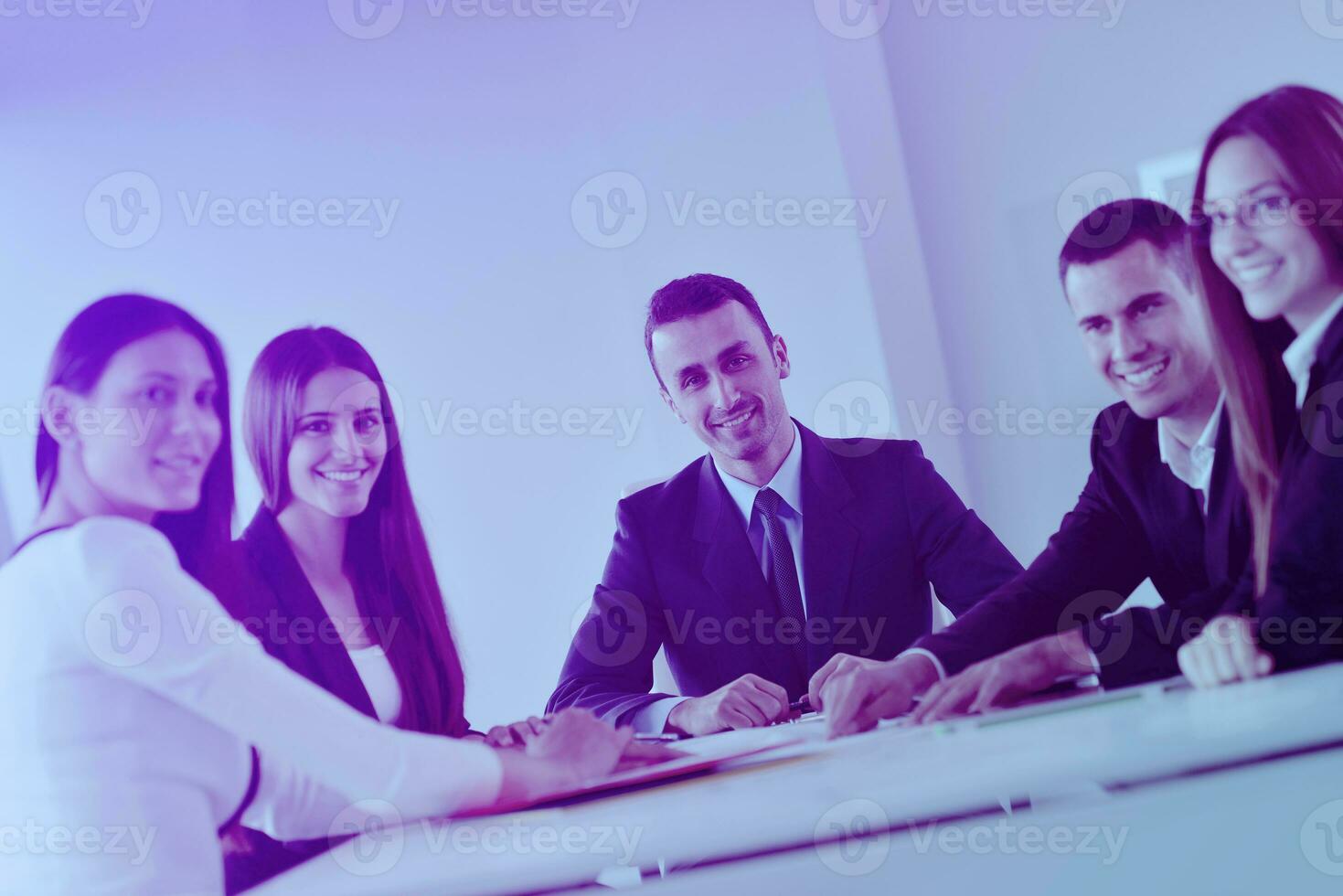 business people group in a meeting at office photo