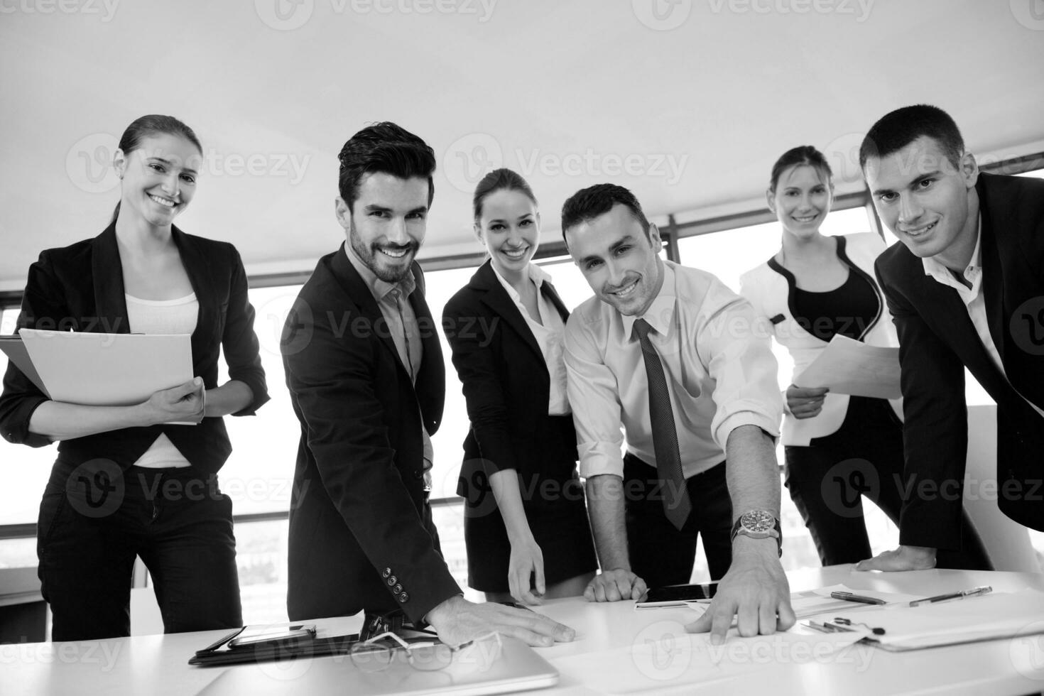 business people group in a meeting at office photo