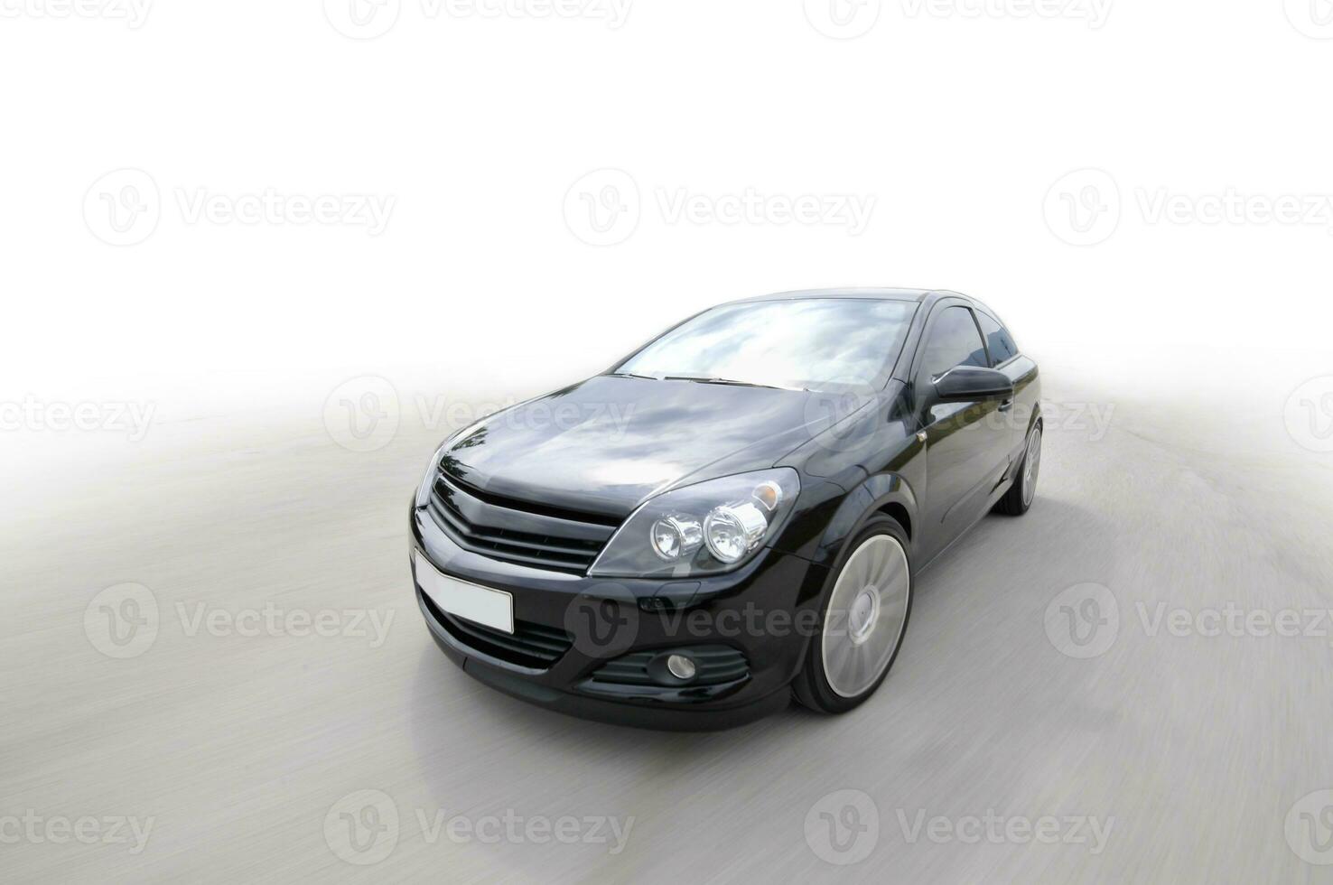 Fast car moving with motion blur photo
