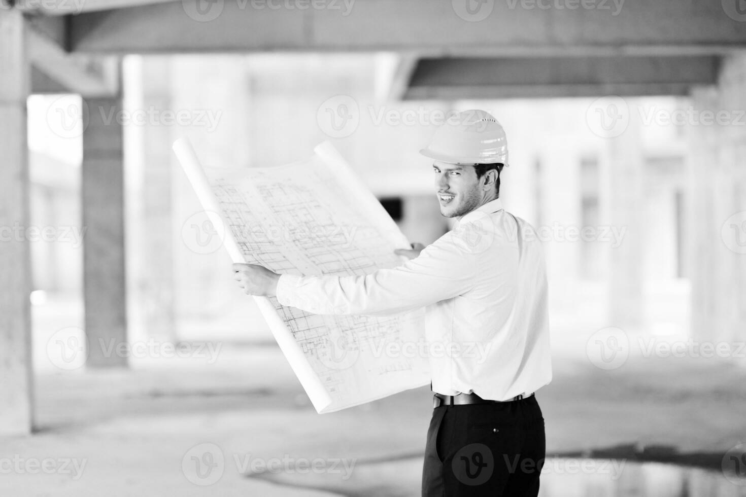 architect on construction site photo