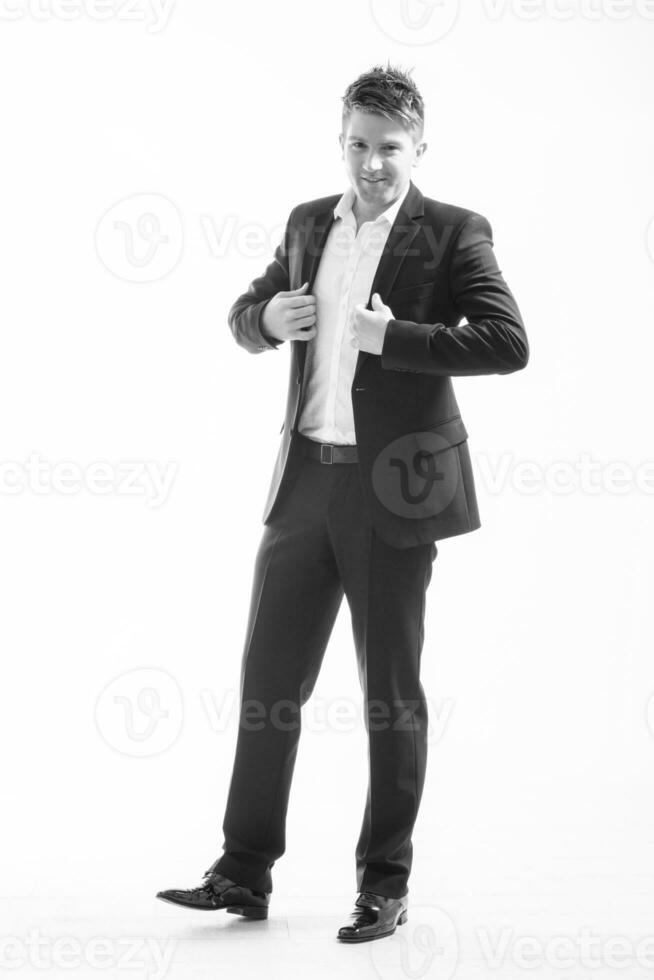 Full body shot of an young handsome man photo