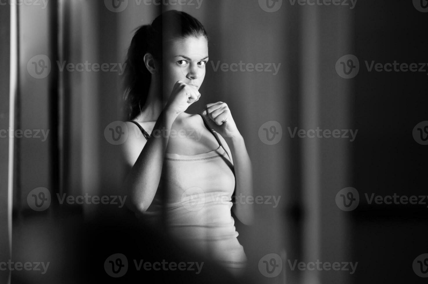 young fighter woman photo