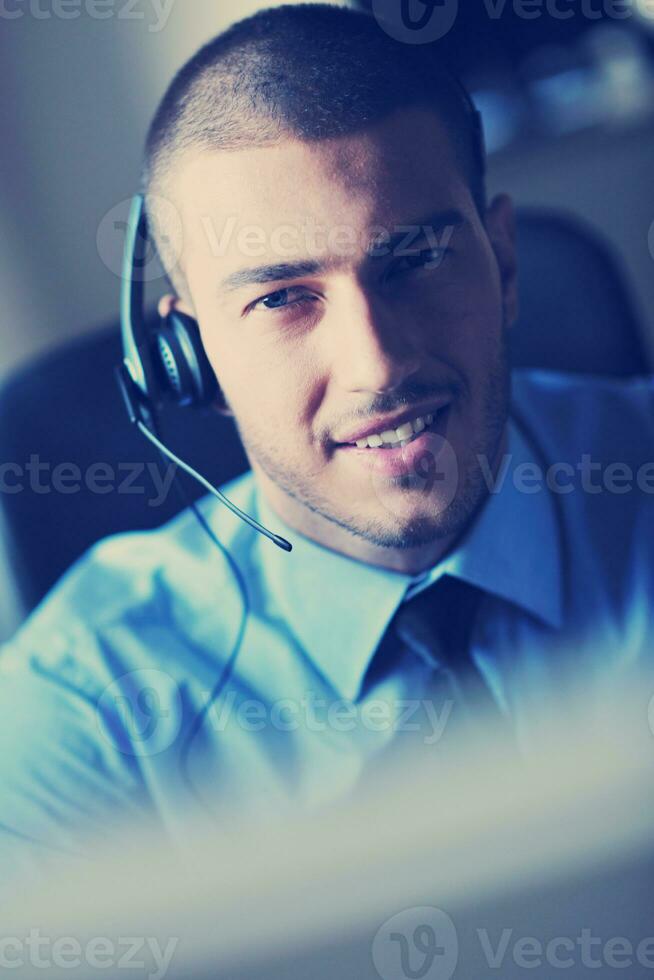 businessman with a headset photo