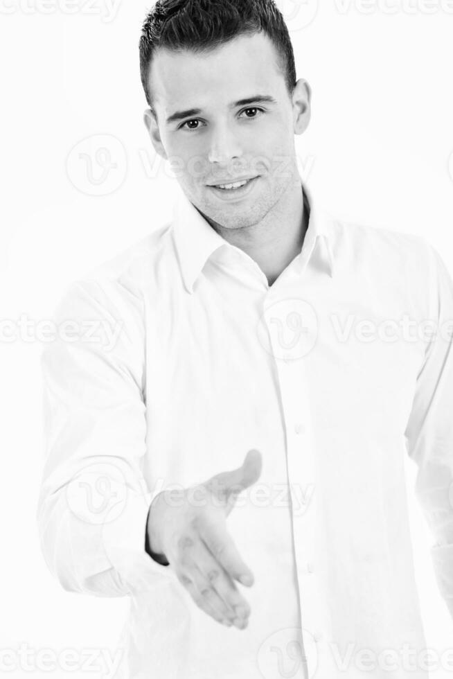 young businessman handshake photo