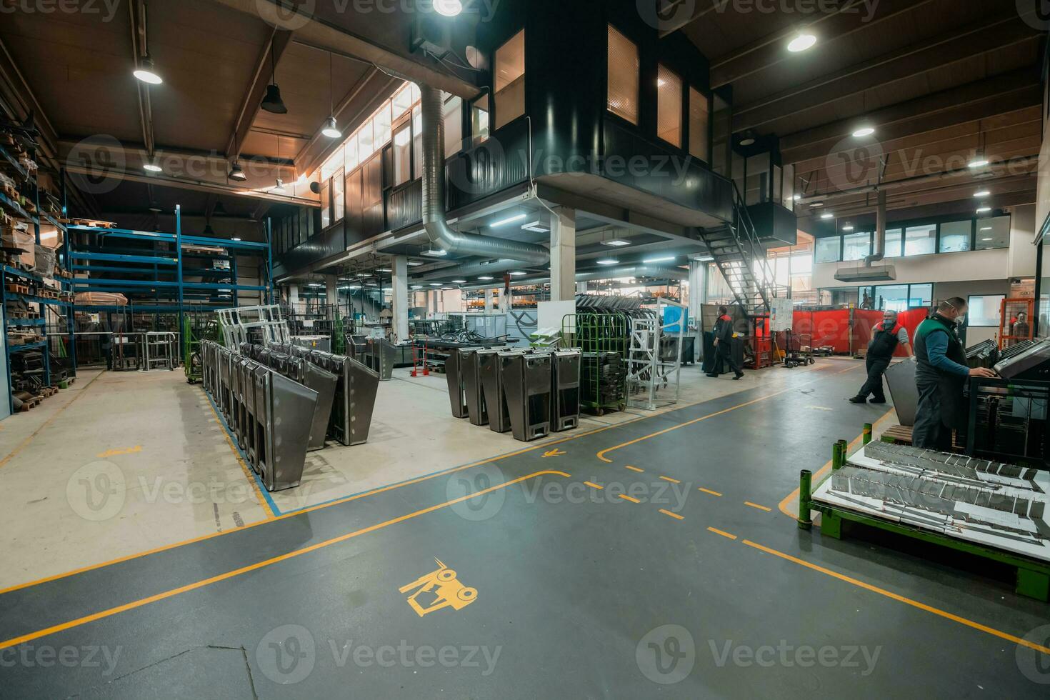 modern industrial factory for mechanical engineering equipment and machines manufacture of a production hall photo